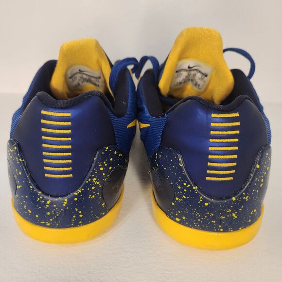 Nike Kobe 9 EM Low Gym Blue Sneakers Tennis Shoes Gold 653593401 - Picture 7 of 10